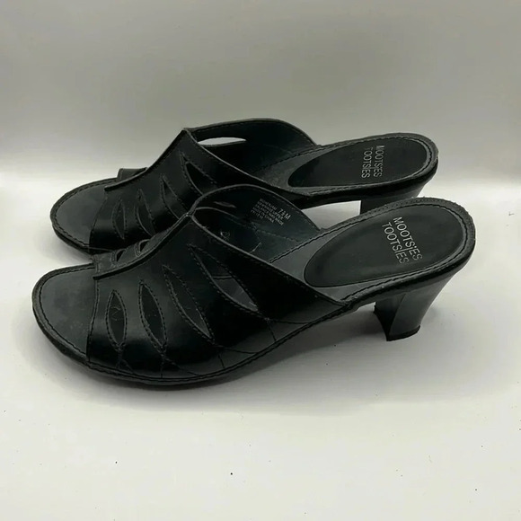 Mootsie Tootsie Women’s Moharjam sandals open toe 3 inch heels 7.5 black Event - Picture 3 of 8